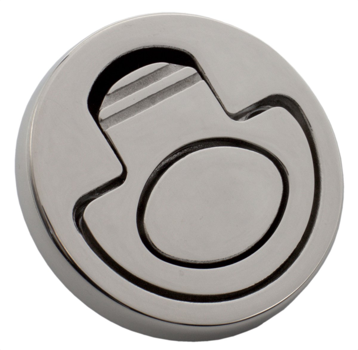 Luikring - RVS 316 - Rond - Ø50mm - Met veer - RVS Gepolijst - Zeewaterbestendig