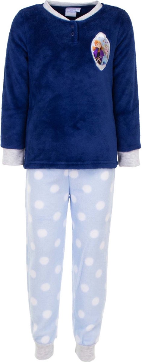 Disney Frozen meisjes pyjama - Fleece - Blauw - 110