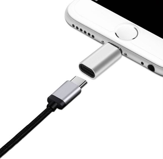 Domo Sell USBC naar Lightning adapter of USBC naar lightning converter Zwart