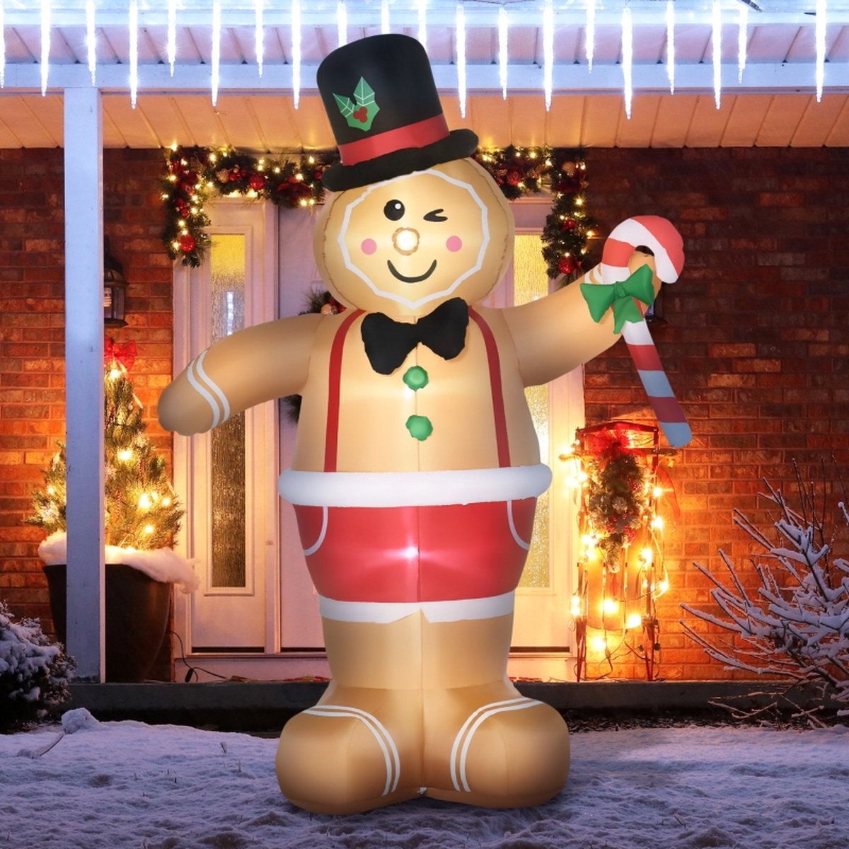 Kerstman | met verlichting (2.5m