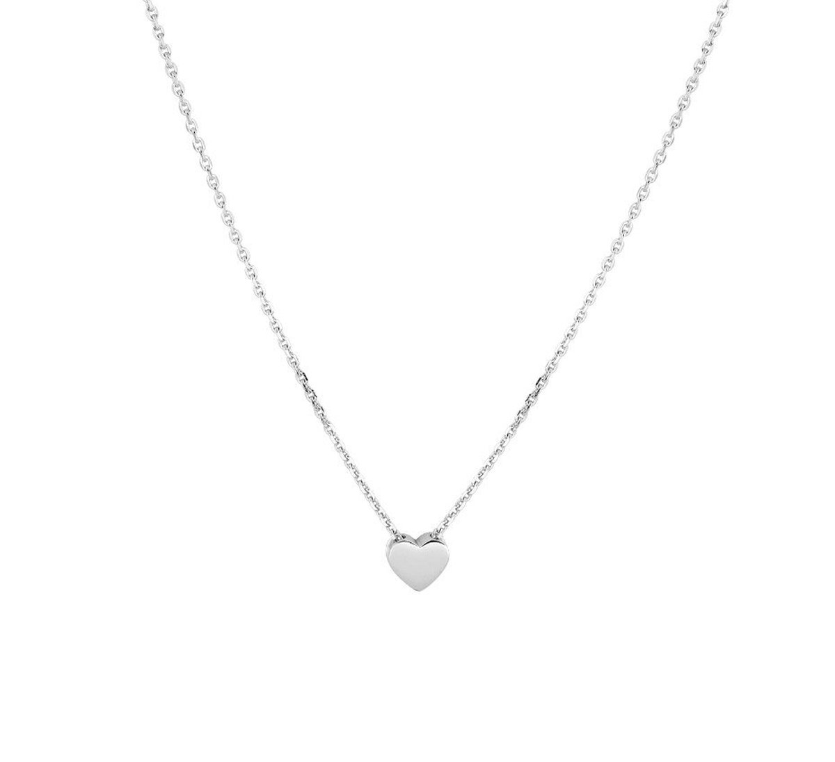 Zilver Gerhodineerde Collier hart 1 1332360