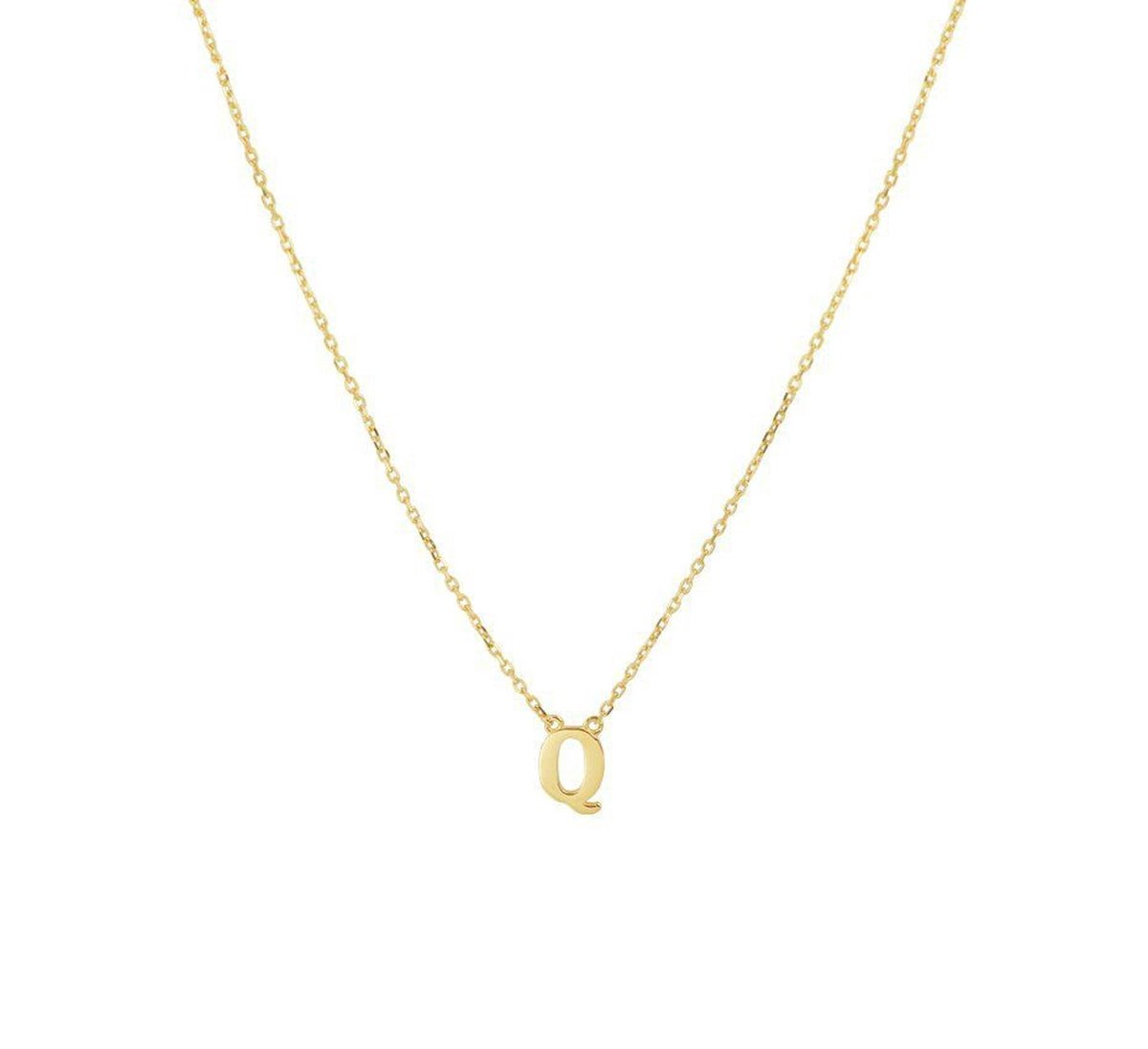 Geelgouden Collier letter Q 40 - 42 - 44 cm 4021381