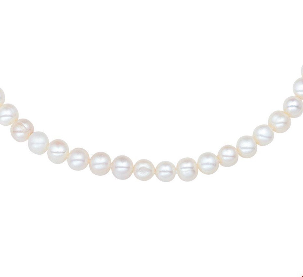 Zilver Gerhodineerde Collier parel 42 + 4 cm 1318138