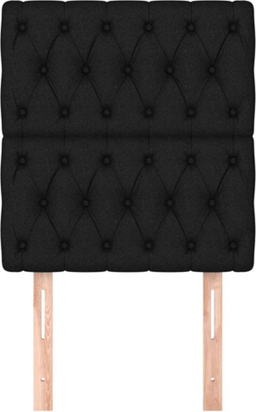 Têtes de lit vidaXL - 2 pièces - Tissu - Zwart - Oreiller - Confort de sommeil - Décoration de lit - Classique