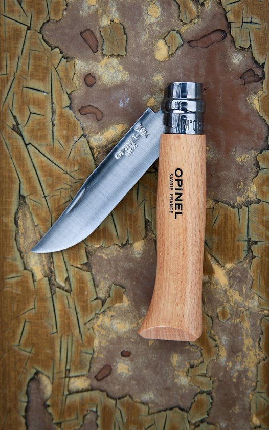 OPINEL - N°07 Carbone - Couteau Pliant de Poche - Lame Acier 8 cm et Manche  en Bois de Hêtre : : Sports et Loisirs