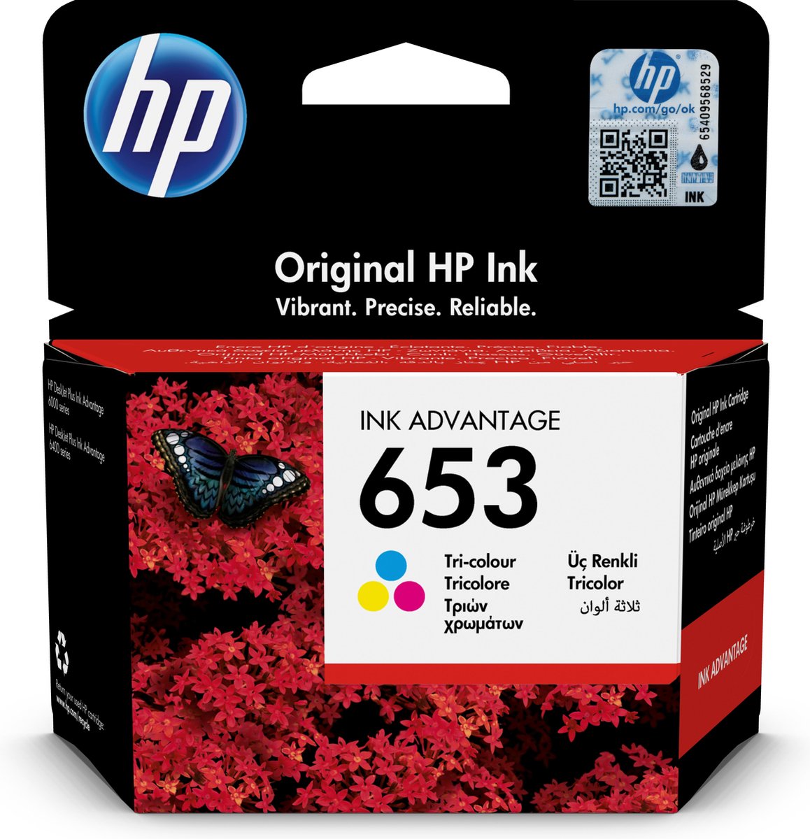 HP 653 1 stuk(s) Origineel Normaal rendement Cyaan;Magenta;Geel