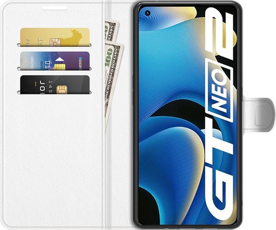 Mobigear Classic Phone Case adapté pour Realme GT Neo 3T Case Bookcase Wallet - Wit