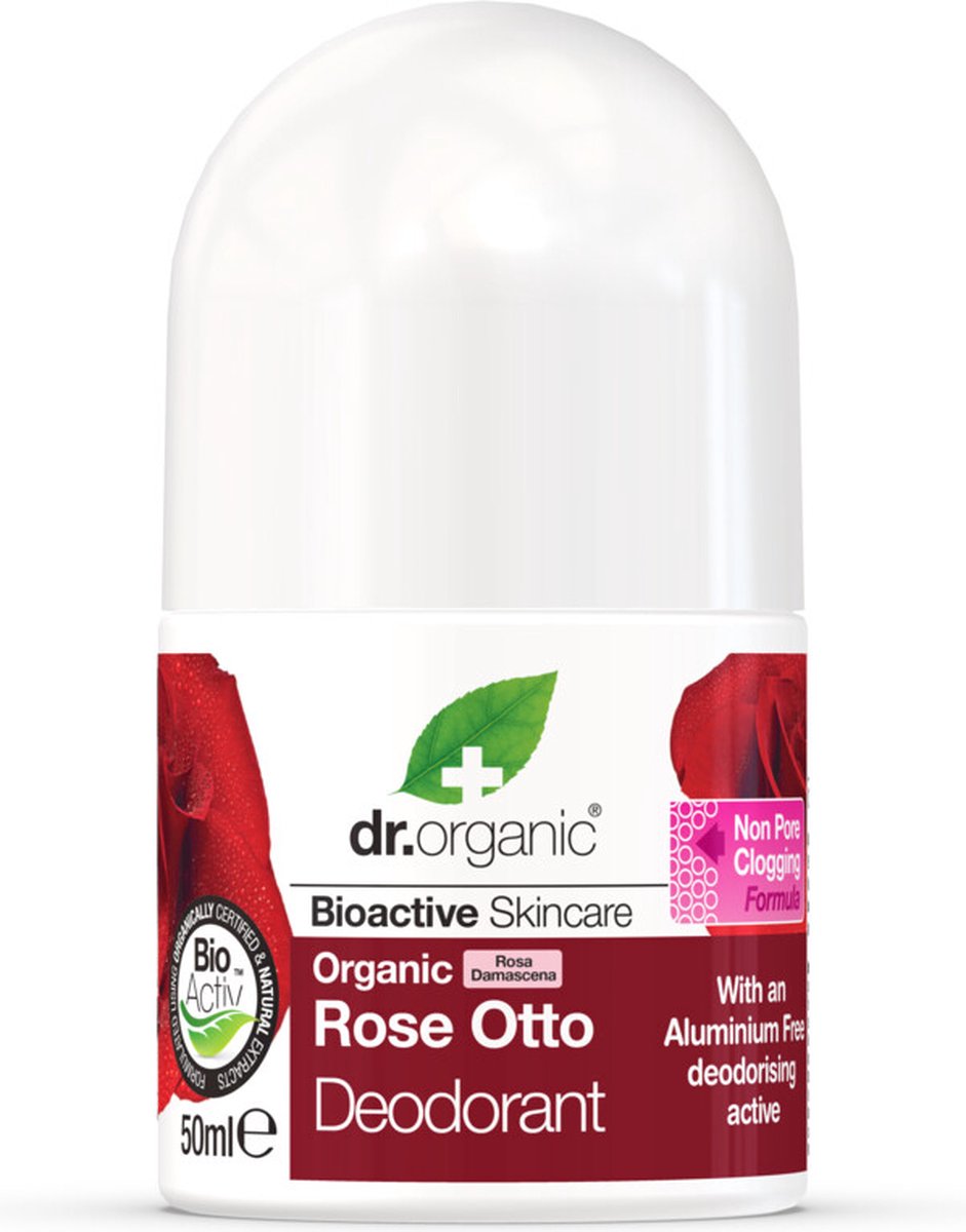 Goedkoopste 6x Dr. Organic Rozen Deodorant 50 ml