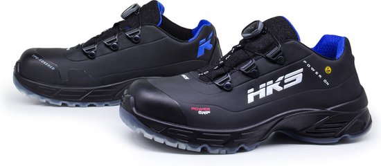 Foto: Hks cpo 10 boa s3 werkschoenen veiligheidsschoenen safety shoes laag heren antislip esd lichtgewicht vegan zwart maat 42