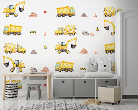 Fotobehang auto sportwagen 3D-effect gaming kinderkamer jongen - incl. lijm - voor kinderen jongens vliesbehang wandbehang vliesbehang motiefbehang klaar voor montage (208x146 cm