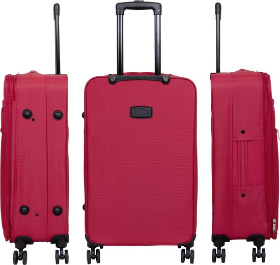 Valise de voyage - Sydney - Ensemble de valises de voyage 3 pièces - Nylon  - Rouge -... | bol.com