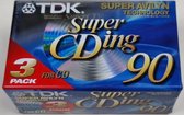 TDK 3-pack CDing 90 type 2 Position Chrome Cassettebandjes