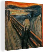 Canvas Schilderij De schreeuw - Edvard Munch - 90x90 cm - Wanddecoratie