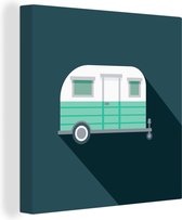 Illustration design plat d'une toile de camping 2cm 90x90 cm - Tirage photo sur toile (Décoration murale salon / chambre)