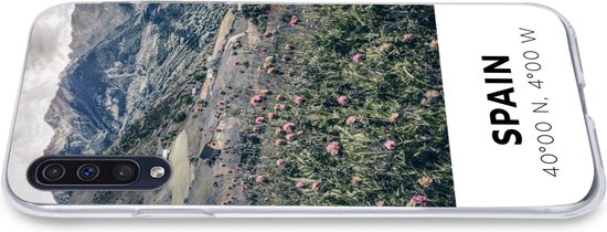 Coque Samsung Galaxy A50 - Espagne - Montagnes - Fleurs - Coque de téléphone en Siliconen