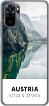 Geschikt voor Xiaomi Redmi Note 10 Pro hoesje - Oostenrijk - Water - Groen - Alpen - Siliconen Telefoonhoesje