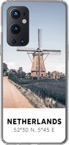 Geschikt voor OnePlus 9 Pro hoesje - Nederland - Molen - Weiland - Siliconen Telefoonhoesje