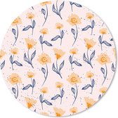 Muismat rond 20x20 cm - Mousepad Bloemen - Patronen - Zomer - Ronde muismatten