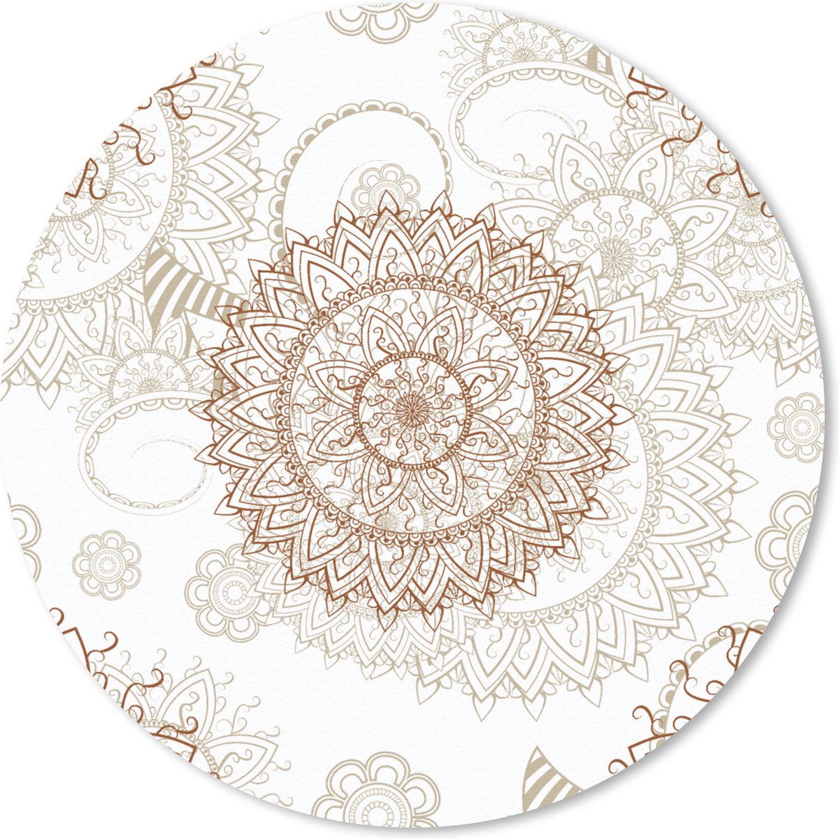 Muismat rond 30x30 cm - Mousepad Mandala - Azië - Patronen - Zen - Ronde muismatten