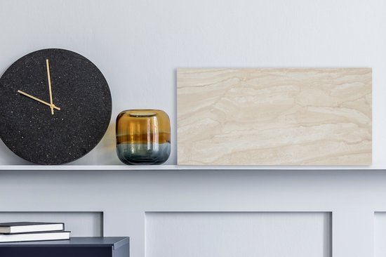 Toile Peinture Marbre - Citron Vert - Sable - Texture - 40x20 cm - Décoration murale