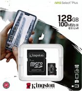 Kingston - Micro SD geheugenkaart - Canvas Select Plus - MicroSDXC - 128 GB - incl. SD-adapter