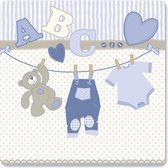 Muismat Klein - Baby kleren - Waslijn - Teddybeer - Patroon - 20x20 cm
