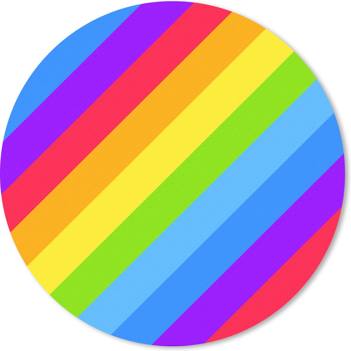 Muismat rond 50x50 cm - Mousepad Regenboog - Patronen - Pride - Ronde muismatten