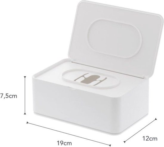 Relaxdays WC Kastje Met 2 Vakken - Gat Voor Vochtige Doekjes - Wit MDF - 65x19,5x19,5 Cm - Smal Badkamer Opbergmeubel