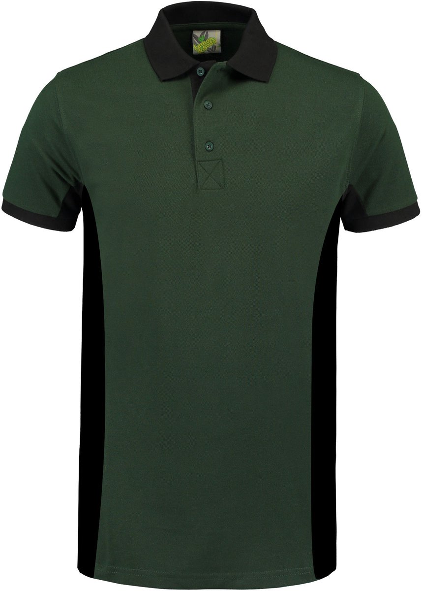 Lemon & Soda Lem4600 L&s Polo Workwear 5535c Forest Green/bk L Unisex 5535C Forest Green/BK L UNISEX