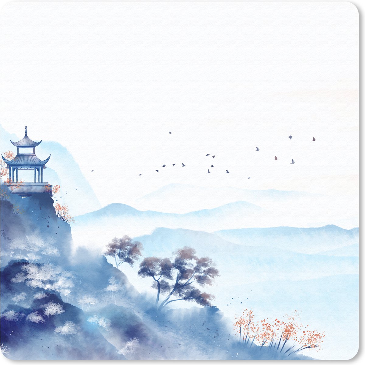 Muismat 30x30 cm - Mousepad Schilderij - Olieverf - Natuur - Muismatten