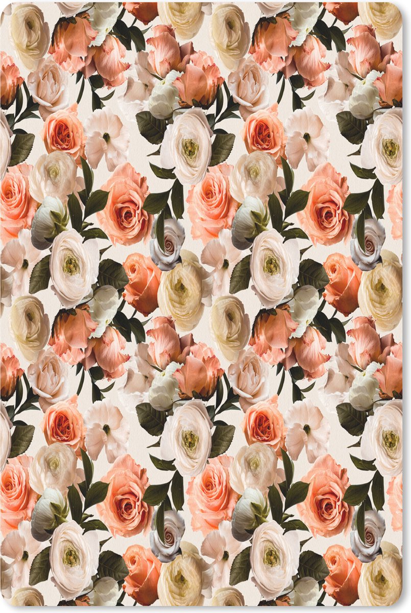 Muismat - Mousepad - Bloemen - Rozen - Kleuren - 18x27 cm - Muismatten