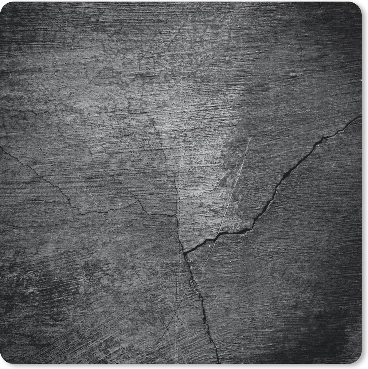 Muismat 30x30 cm - Mousepad Beton - Retro - Zwart - Verweerd - Industrieel - Muismatten
