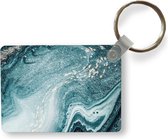 Sleutelhanger - Edelstenen - Blauw - Natuur - Marmer print - Abstract - Uitdeelcadeautjes - Plastic