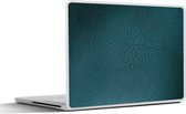 Laptop sticker - 15.6 inch - Leer - Lederlook - Groen - Blauw - 36x27,5cm - Laptopstickers - Laptop skin - Cover