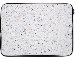 SleevesAndCases - Laptop sleeve - Laptop cover - Graniet print - Terrazzo - Wit - Patronen - 13 Inch - Laptophoes