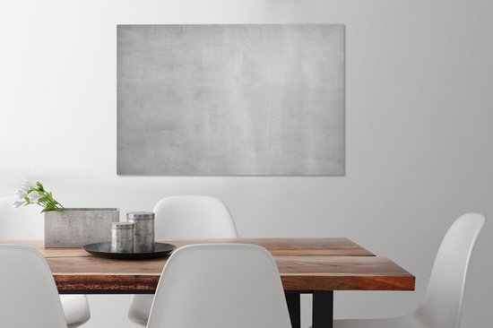 Toile Peinture Béton - Grijs - Ciment - Industriel - Structure - 60x40 cm - Décoration murale
