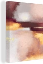 Canvas Schilderij Verf - Abstract - Pastel - 90x120 cm - Wanddecoratie
