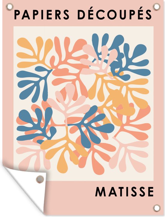 Tuinposter - Tuindoek - Tuinposters buiten - Matisse - Planten - Pastel - Natuur - 90x120 cm - Tuin