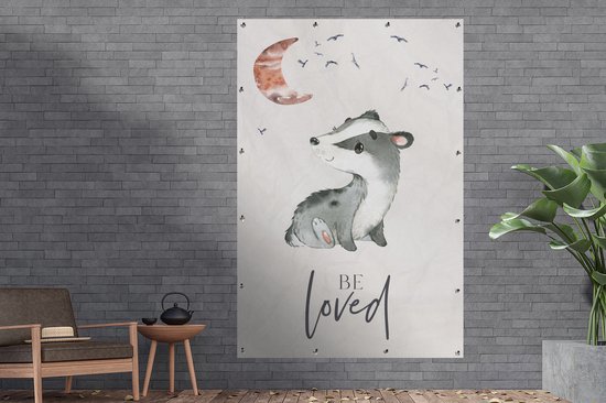 Décoration murale Citations - Être aimé - Proverbes - Enfant - Garçons - Filles - Aquarelle - 120x180 cm - Poster jardin - Toile jardin - Poster extérieur