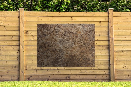 Décoration murale extérieure Granit - Design - Structure - Pierre - Marron - 160x120 cm