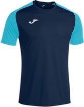 Joma Academy IV Shirt Korte Mouw Heren - Marine / Turquoise Fluor | Maat: L