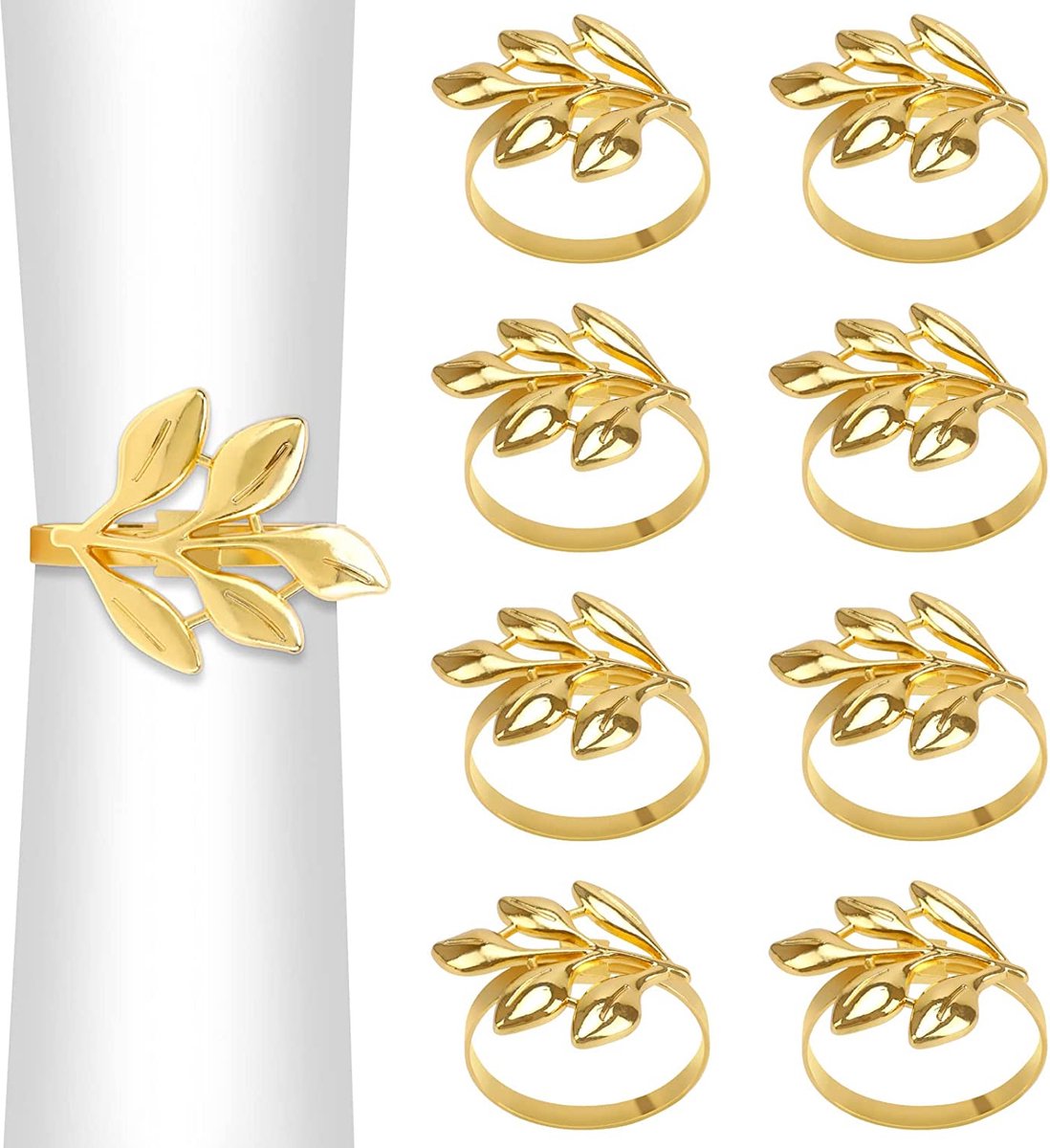 BOTC Servetringen - Set van 6 Gouden servetringen - Triangle - voor Bruiloft, Banket, Jubileum, Feest, Verjaardag, Festival - BOTC