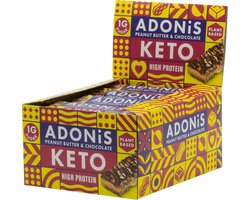 Adonis  Keto Protein Bars - Peanut Butter Chocolate - Eiwitrepen - Keto - Vegan - 16 repen (720 gram)