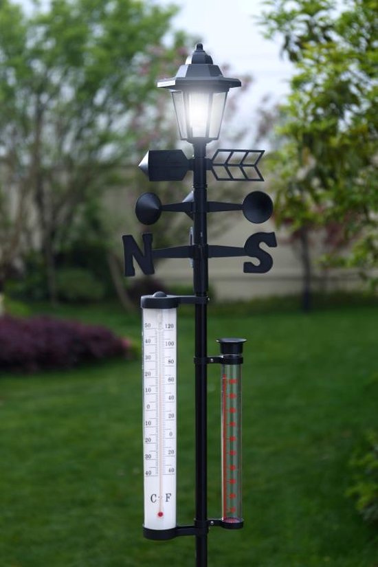 ECOWITT WS3822 Draadloos weerstation met 7,5 inch lcd-display, tuinweersensor WS85 (zonnepaneel/regenmeter/windsnelheidssensoren) een buiten-temperatuur-vochtigheidssensor WN32