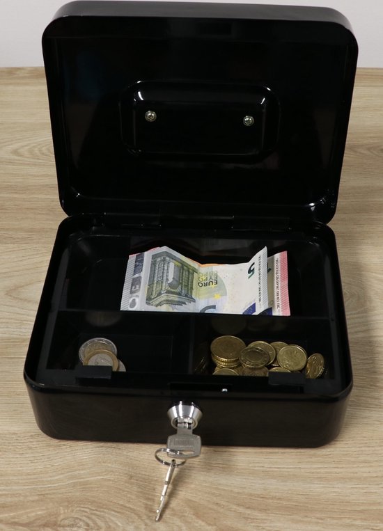 Securata Geldkistje - Compact - Zwart - Geldkistje met sleutel - Geldkistje spaarpot - Securata