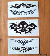 5 verschillende Tribal Tattoos voor nek of rug / Verwijderbare Tatoeages / Tijdelijke Tattoos / Nep Tatoeage