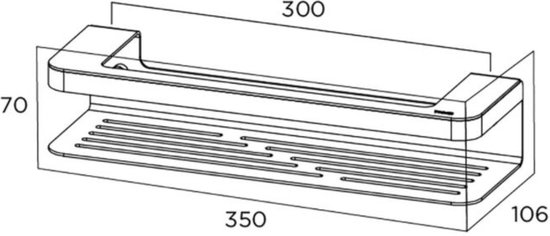 Tiger Caddy - Panier de douche avec crochet porte-serviette 32 cm - Chrome