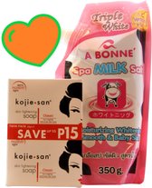 Kojie San skin lightening zeep 2x65 + Yoko A Bonné Spa Milk Salt