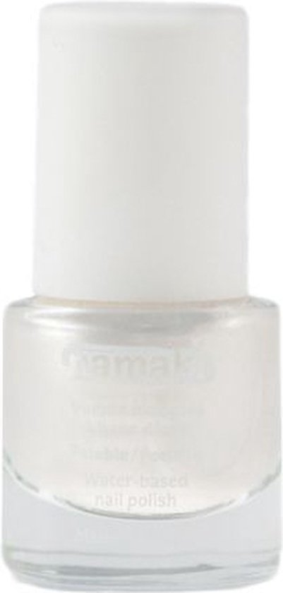 Namaki Kinder Nagellak – Kinder Make-up - Oplosmiddelvrije, geurloze en afpelbare kindernagellak op waterbasis – 7.5 ml – Pearl White 0.5