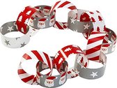 Talking Tables Waiting for Santa Paper Chain Link Decorations (100 Pack) Red